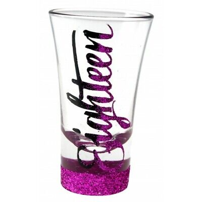 Hand Painted Tall Shot Glass 40th Birthday GiftPurple for LadyPersonalised