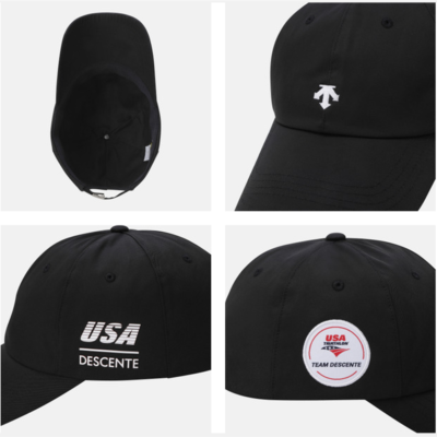 【DESCENTE】swiss triathlon ball cap NEW DESCENTE TRIATHLON TeamPack Ballcap SQ123ICP21 BLACK