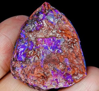 40Ct Natural Australian Lightning Ridge Black Opal Facet Rough Specimen YPWA310