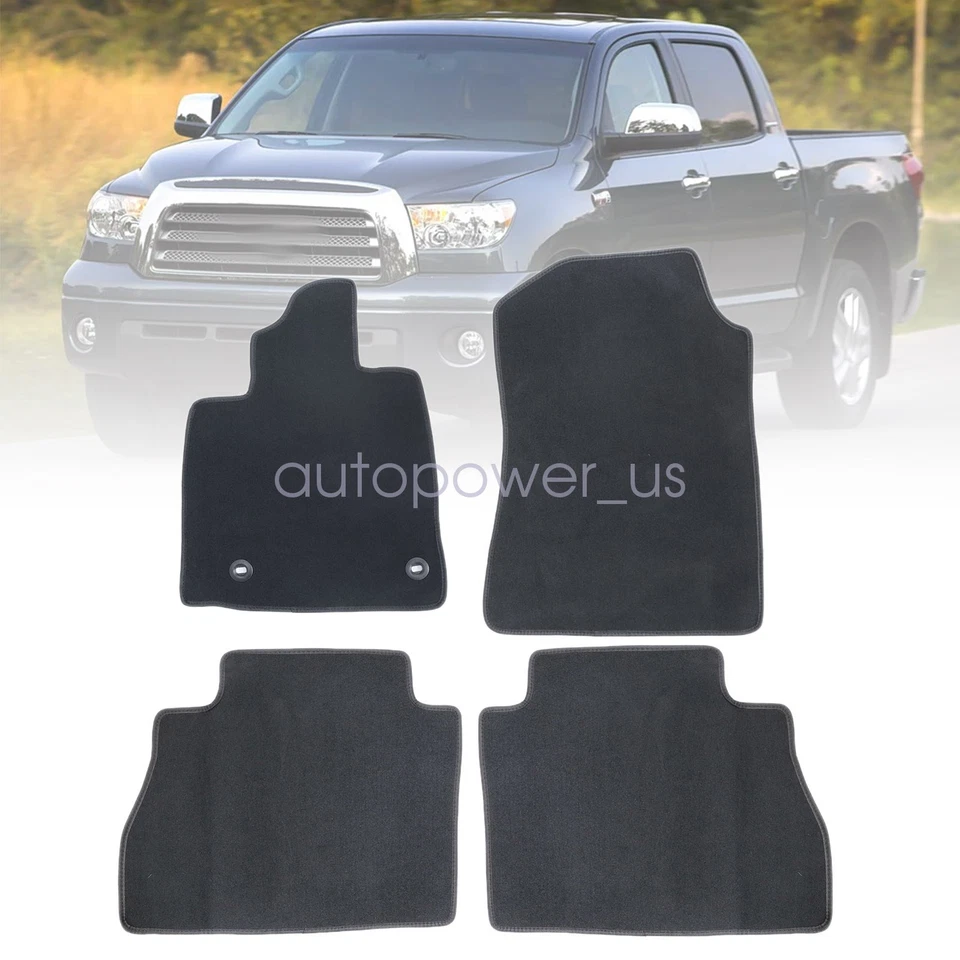 For 2007 2008 2009 2010 2011 2012 2013 Toyota Tundra Floor Mats Carpet Velour 4X - Изображение 2 из 4
