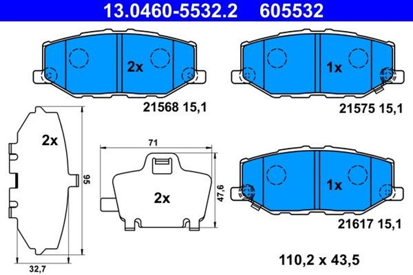 Ate BremsbelÄGe Bremsbelagsatz Vorne FüR Suzuki Jimny GelÄNdewagen Geschlossen-image