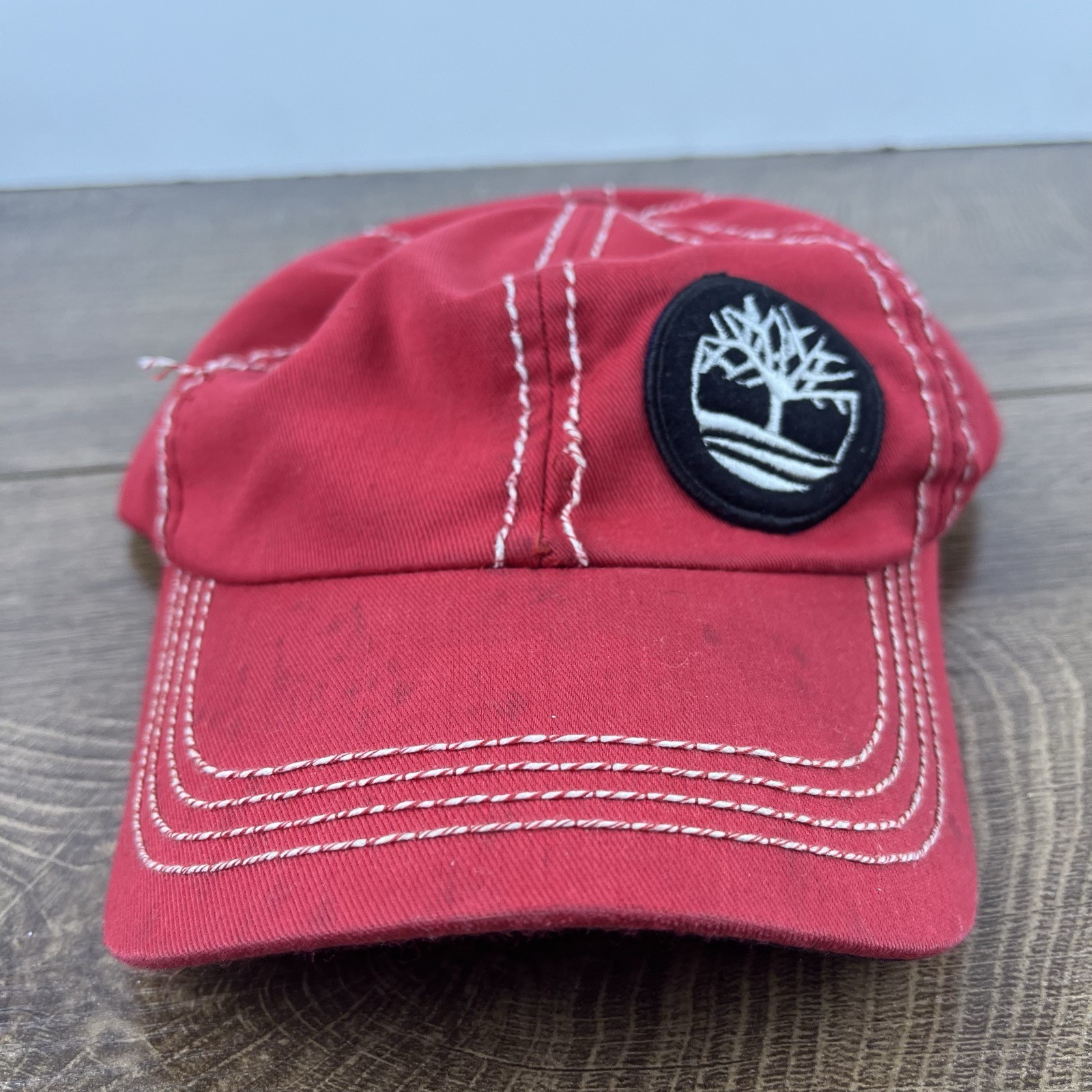 Tree Baseball Hat Red Cap Adjustable Hat Red Adul… - image 1