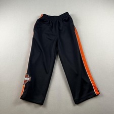 Harley Davidson Track Sweatpants Boys 5 Black Orange Stripe Motorcycle Biker y2k