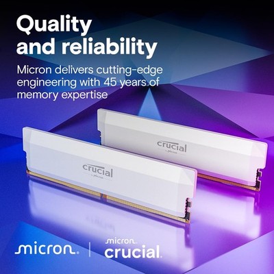 Crucial Pro DDR5 RAM 32GB Kit White (2x16GB), (6400MHz) | eBay