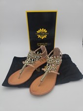 Yellow Box P-Aramita women s embellished sandals size 11