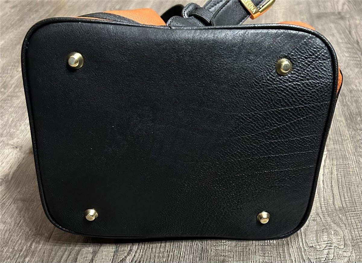 VALENTINA Black BROWN Pebbled ITALIAN Leather SLING 