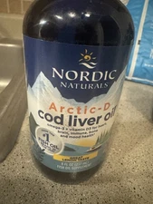 Nordic Naturals Arctic CLO - 100% Wild Cod Liver Oil with Vitamin D, Lemon, 8 Oz