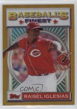 2020 Topps Finest Flashbacks Gold Refractor 42/50 Raisel Iglesias #79 02l6
