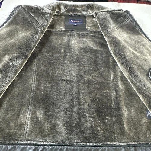 Roundtree & Yorke Big Man Faux Fur Jacket Fleece Lined Heavy Weight Black 2XB image 12