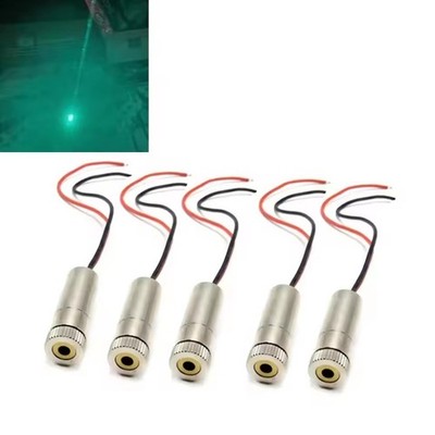 5pcs 505nm 30mW Bright Dot Green Laser Diode Module Focusable Lens 3-5V