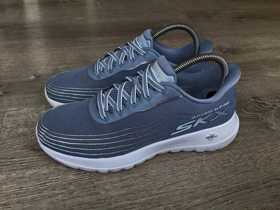 Skechers Slip Ins Go Walk Joy Azul Sin cordones Para Mujer Talla 7.5 124697 Foto 4 de 4