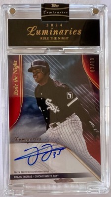 2024 Topps Luminaries Frank Thomas Rule The Night RED /10 AUTO White Sox HOF