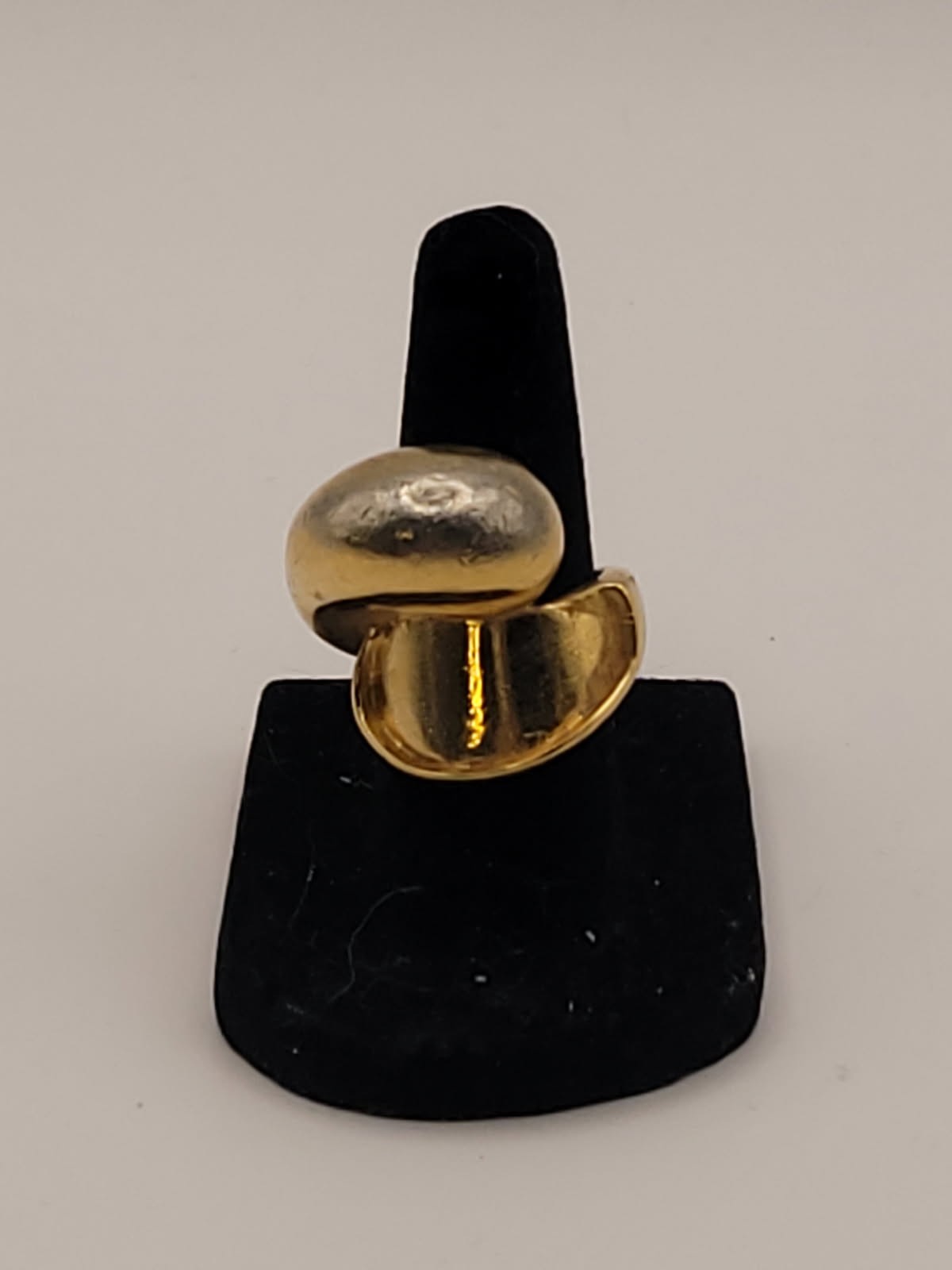 Vtg Kenneth Jay Lane KJL Gold Swirl Bypass Ring S… - image 5