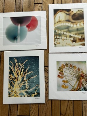Bokeh Mineralist Photography Prints  The Carnival  4 Mounted In White Mat Signed
