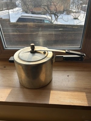 60er Jahre Vintage sowjetischer Schnellkochtopf Herdetopf Aluminium 6 Liter
