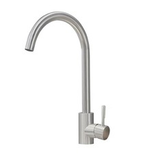 Single Handle Kitchen Faucet, Commercial Single Hole Bar Sink Brushed Nickel