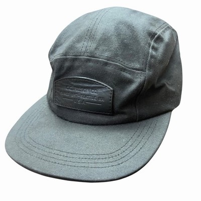 Filson Waxed Patch 5 Panel Hat Cap Adjustable Leather Strap USA Made Quality