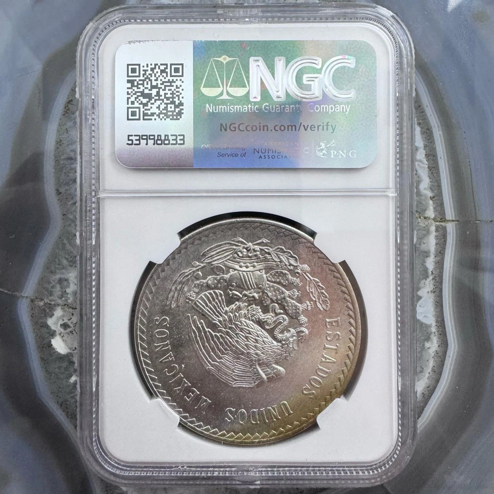 Moneda de 5 pesos de plata 1948 Mo México NGC MS64 S5P Cinco pesos Cuauhtémoc #003 Foto 3 de 4