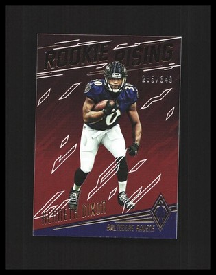 2016 Kenneth Dixon Rookie Card Phoenix Rookie Rising Red /349 #RR-DI Ravens