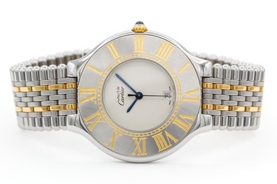 Cartier Must de Cartier 21 XL 126000P Two Tone 18k Gold Steel 35mm Watch