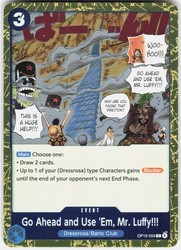 Go Ahead and Use 'Em, Mr. Luffy!!! OP15-055 Adventure on Kami's Island