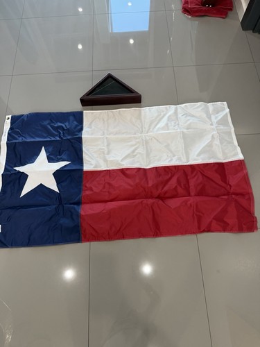 Texas Flag Made USA 3X5 Flown At Alamo Texas Flag With Presentation Box