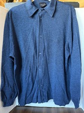 Versace Jeans Couture Blue Long-Sleeved Sweater x-Fine Merino Wool Vintage XXL