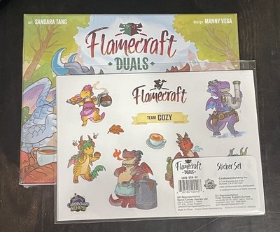 Flamecraft Duals Deluxe Kickstarter Edition + Sticker Set Cardboard Alchemy New