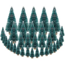 35 Stück Miniatur Weihnachtsbaum Kunst Schnee Frost Bäume Tannenbäume für1172