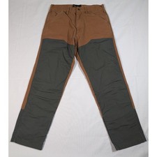 Browning Work Pants Brown Khaki Green Double Knee Cargo Men Sz 34W x 32L