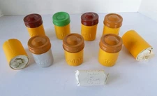Lot Vintage Kodak Film Canisters Metal & Cardboard w/ Undeveloped Film 1950