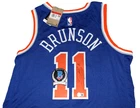 JALEN BRUNSON SIGNED NEW YORK KNICKS LARGE 48 NIKE BASKETBALL JERSEY BECKETT COA