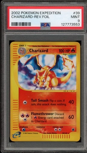 Pokemon Charizard Expedition Reverse Holo Rare #39 PSA 9 Mint