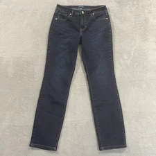 JAG Jeans Women's 6 28 Mid Rise Dark Blue Denim Wash Straight Leg Casual Stretch