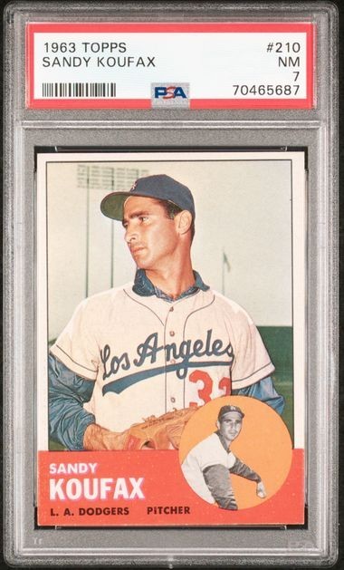 1963 Topps #210 Sandy Koufax Los Angeles Dodgers HOF PSA 7 Looks Nicer *JAYSACE*