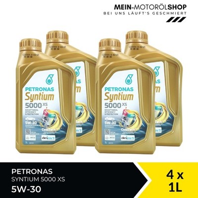 Petronas Syntium 5000 XS 5W-30 OPEL API SN Motoröl 4x1 Liter = 4 Liter