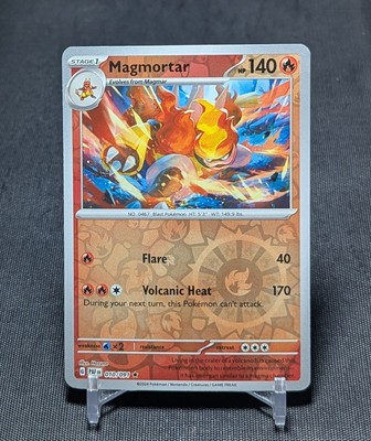 Magmortar Rare Reverse Holo Fire Paldean Fates Pokemon TCG Card 010/091
