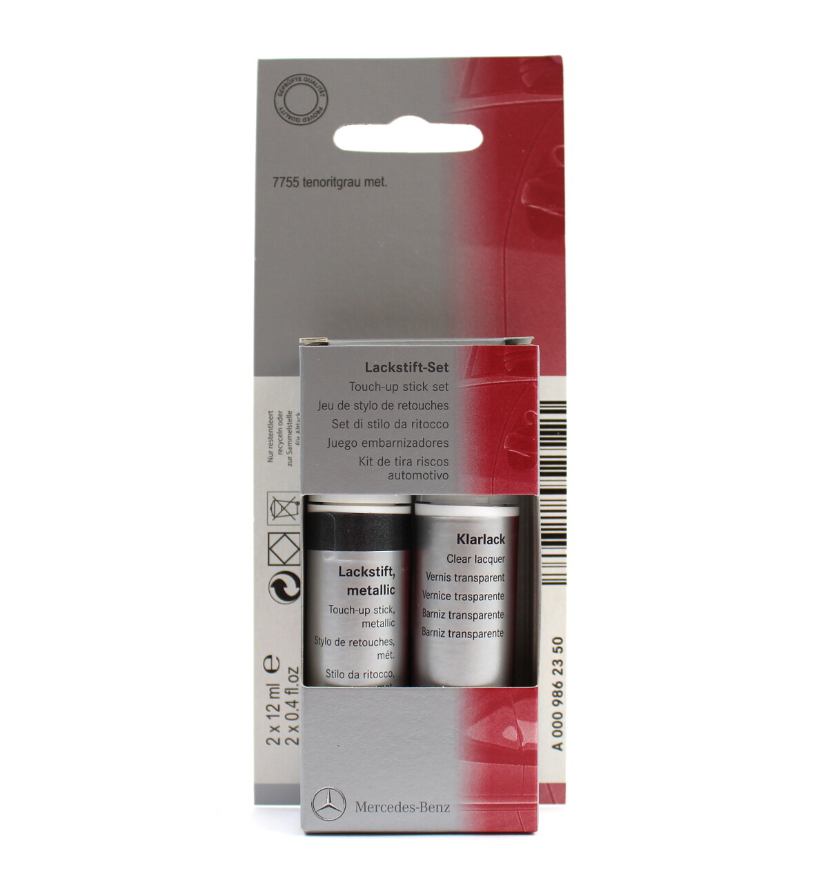 MercedesBenz Paint with Clear Varnish Tenorite Grey Metallic