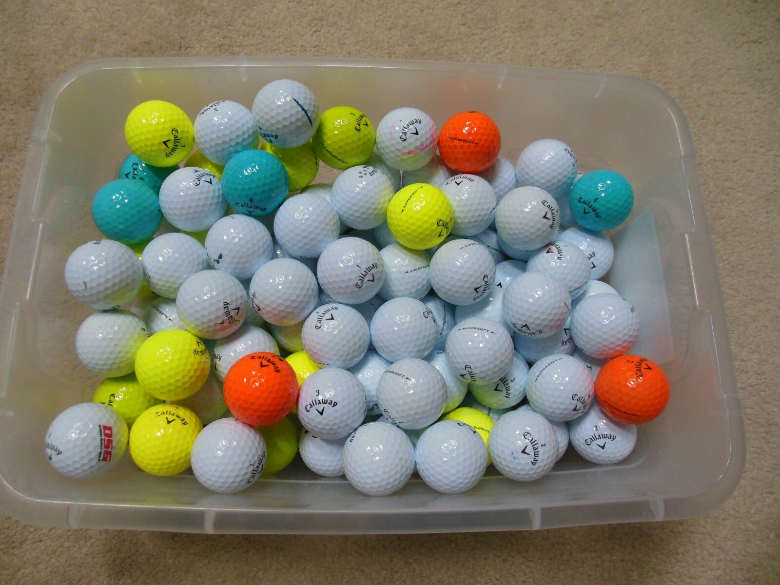 100 Callaway Supersoft used golf balls Mint and Near Mint condition eBay