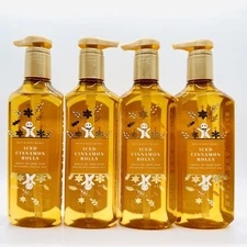 4/PCS BATH & BODY WORKS ICED CINNAMON ROLLS GENTLE GEL HAND SOAP 8 FL OZ EACH