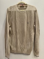 Carolina Herrera Men s Tan Cotton Waffle Pull...