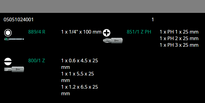 Wera 7 In 1 Kraftform Kompakt 25 Multi-Tool, 65 Pieces - Foto 12