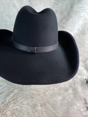 SCALA Black Wool Fedora Cowboy Hat One Size Hand Made | eBay