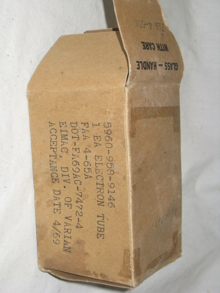 2 5960-958-9146 tubos de elétrons Eimac 8165 4-65A 6914 tubos Raytheon PL-8165 4-65A - Imagem 3 de 4