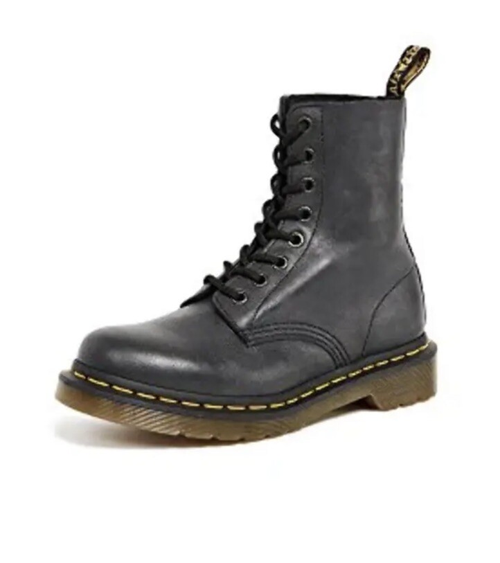 Dr. Martens Women 1460W Eight-Eye Lace-Up Boot, Blk Nappa - US Size 7-New $169