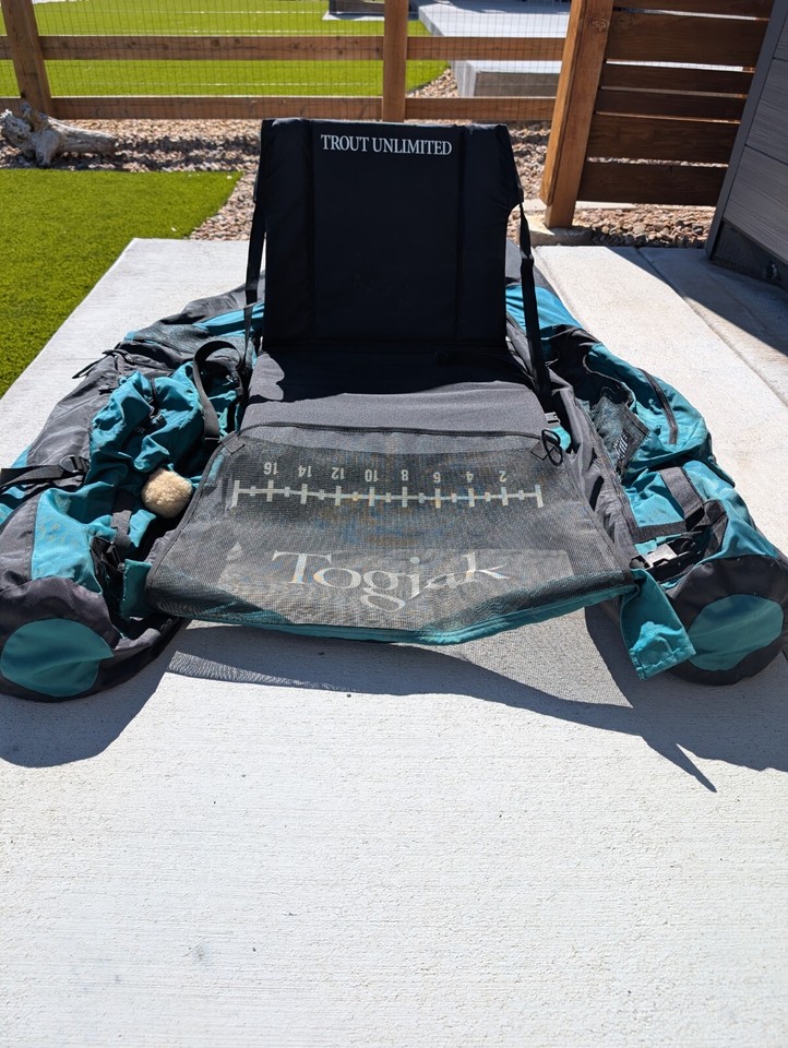 Trout unlimited Belly Boat (needs innertube) fins included eBay