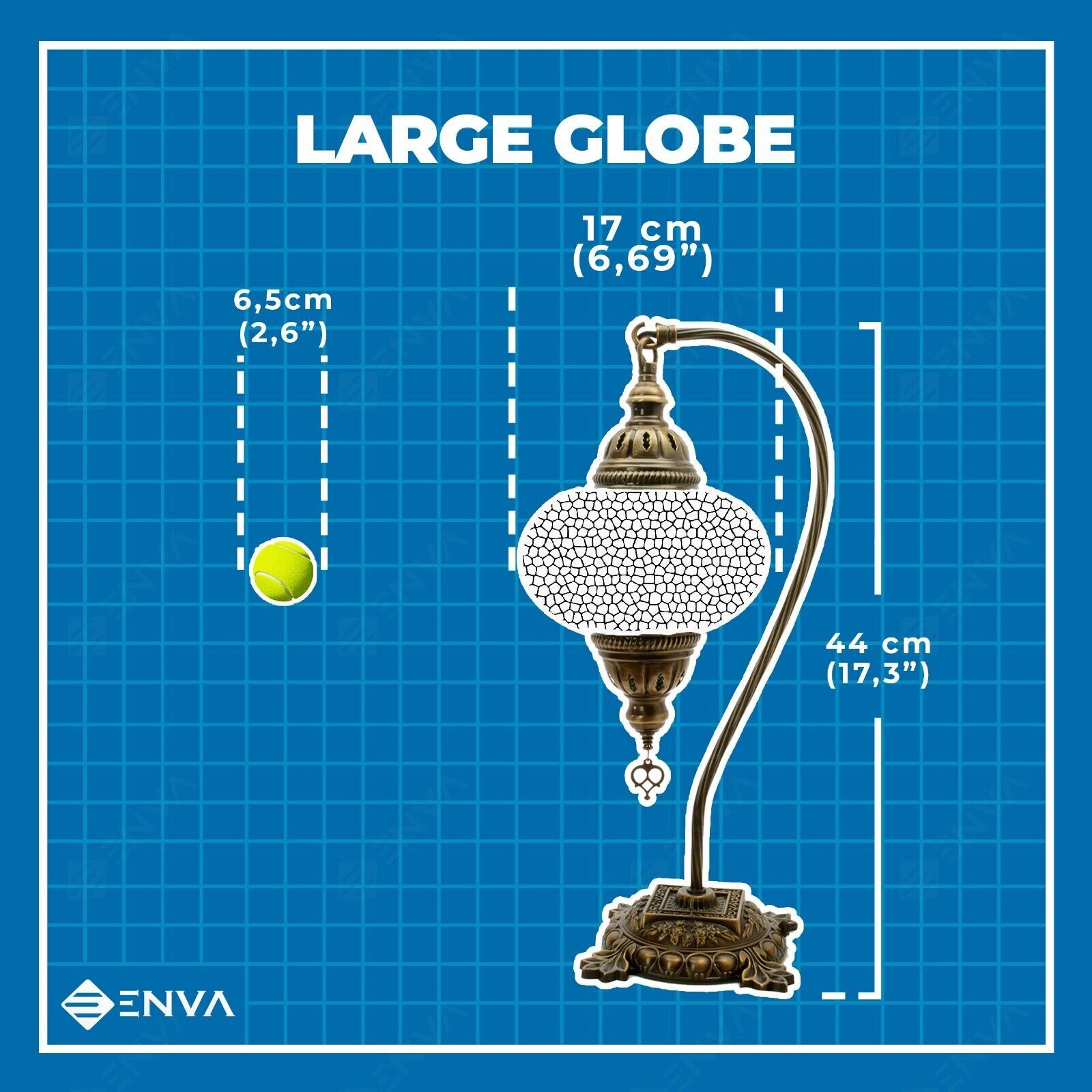 Turkish Moroccan Mosaic Table Bedside Tiffany Swan Desk Lamp Light Large Globe