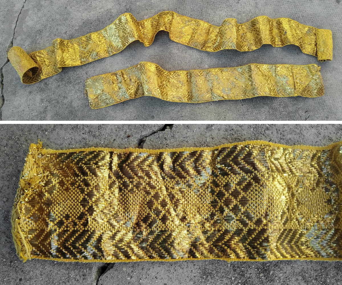 Nastro Passamaneria Vintage Verde Oro - Treccia Intrecciata 1/2 Pollici, Lunghezza 13 Metri (14.22 Iarde)