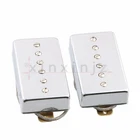 Humbucker Sized single Coil Pickup P90 Alnico V Guitar Pickup Set Chrome