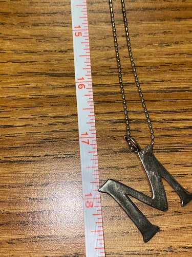 Vintage Silpada Retired Sterling Long Necklace And Letter M Pendant - Picture 8 of 10